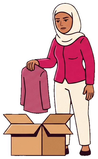 كرتونة راجعة مفتوحة والقطعة لسه جواها.